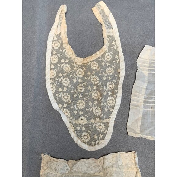 Victorian-Era Antique Lace Garments Set - Bibs Yokes & Panels - Picture 2 of 16